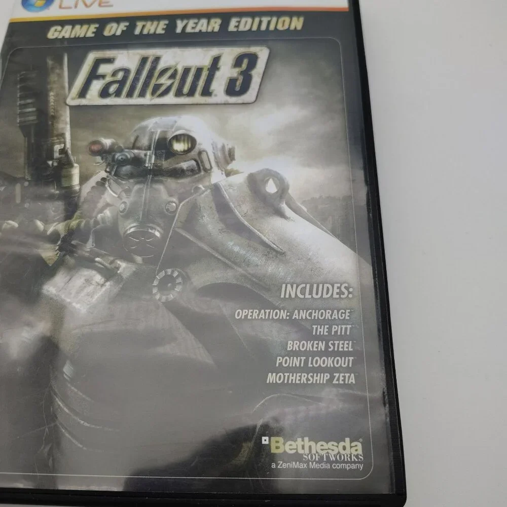 Fallout 3 Game of Year PC DVD Games Windows Live Complete Used Not Tested